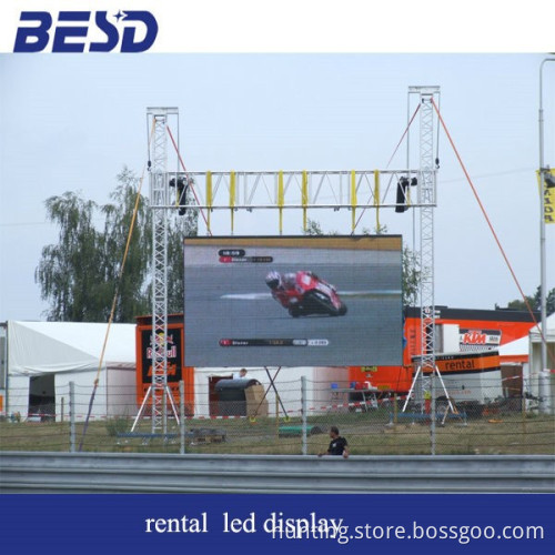 great light Epistar lamp DIP/SMD P10 rental outdoor Aluminum cabinet led display screen IP65 waterproof
